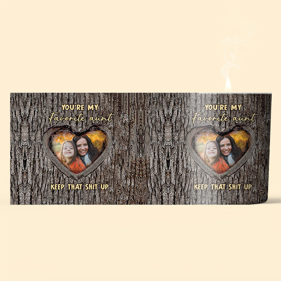 You're My Favorite Aunt - Gift for Aunt - Personalized Candle With Wooden Lid