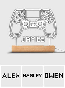 Gaming Room - Personalized Video Game Shaped Plaque Light Base