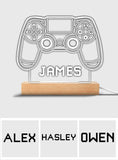Gaming Room - Personalized Video Game Shaped Plaque Light Base