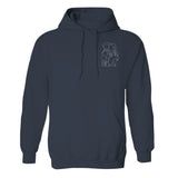 Custom Line Art - Personalized Aunt Embroidered Hoodie