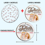 Together Is Our Favorite - Personalized Couple 2 Layered Piece Mix Ornament