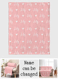 Custom Name Heart Pattern - Personalized Mother Blanket