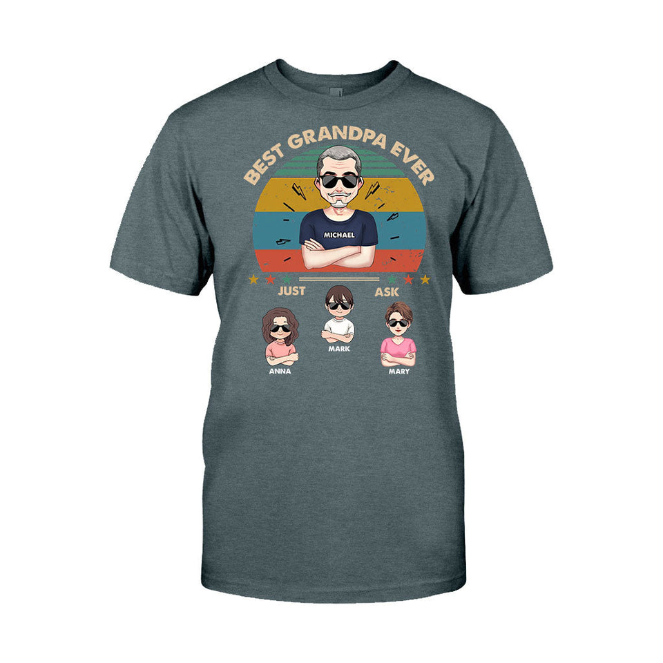 Best Dad Ever - Gift for dad, dad, mom, grandpa, grandma, grandpa - Personalized T-shirt And Hoodie