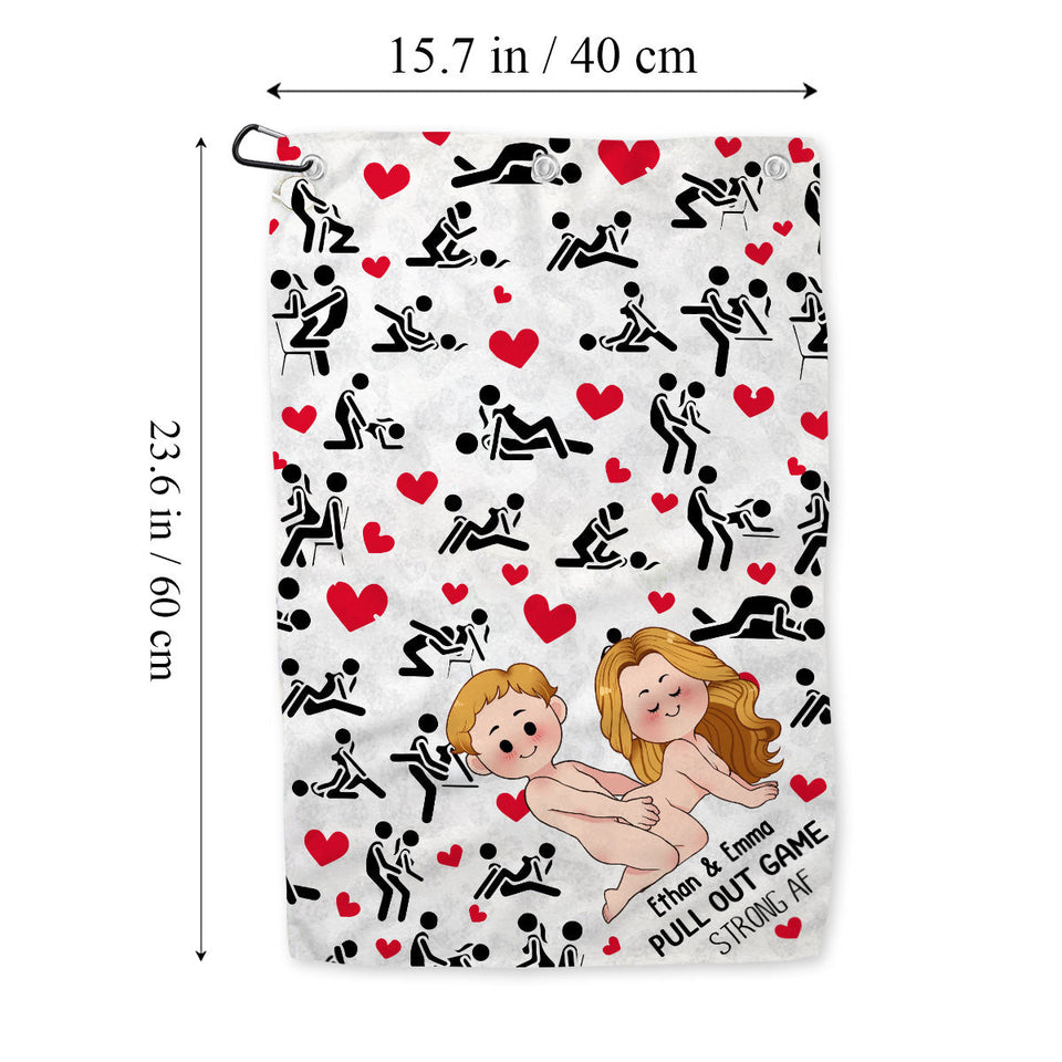 Pull Out Game - Personalized Couple Golf Towel