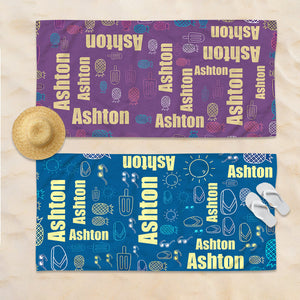 Name Customize - Personalized Beach Towel