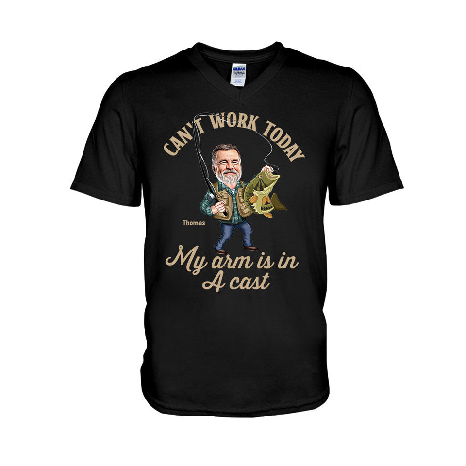 Photo Inserted Funny Fishing - Personalized Fishing T-shirt & Hoodie