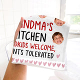 Grandma's Kitchen Grandkids Welcome Parents Tolerated - Gift for grandma - Personalized Towel