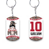 Baseball Mom - Personalized Baseball Keychain
