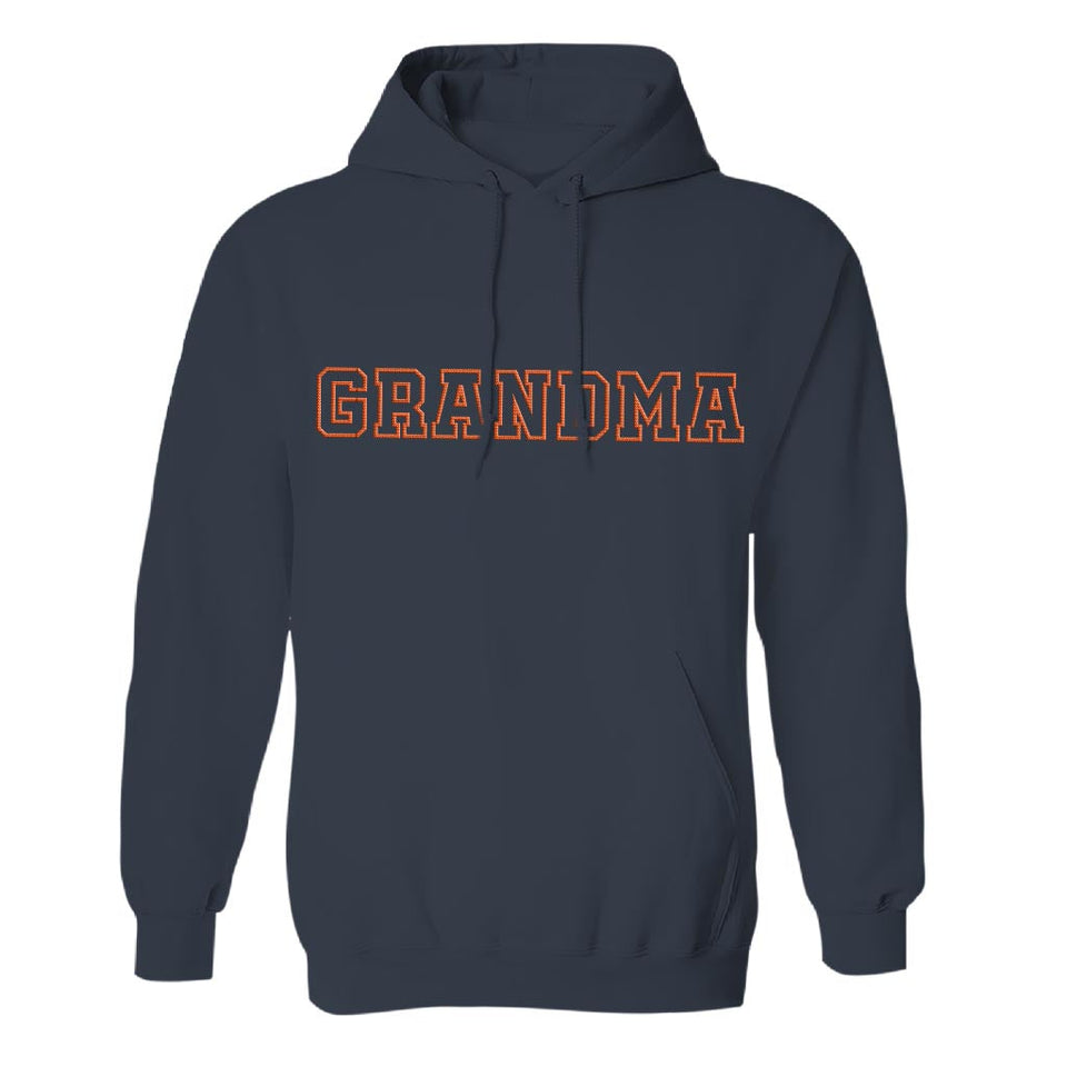 Custom Name - Personalized Grandma Embroidered Hoodie