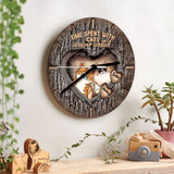 Time Spent With Cats Dogs Is Never Wasted - Personalized Cat Wall Clock