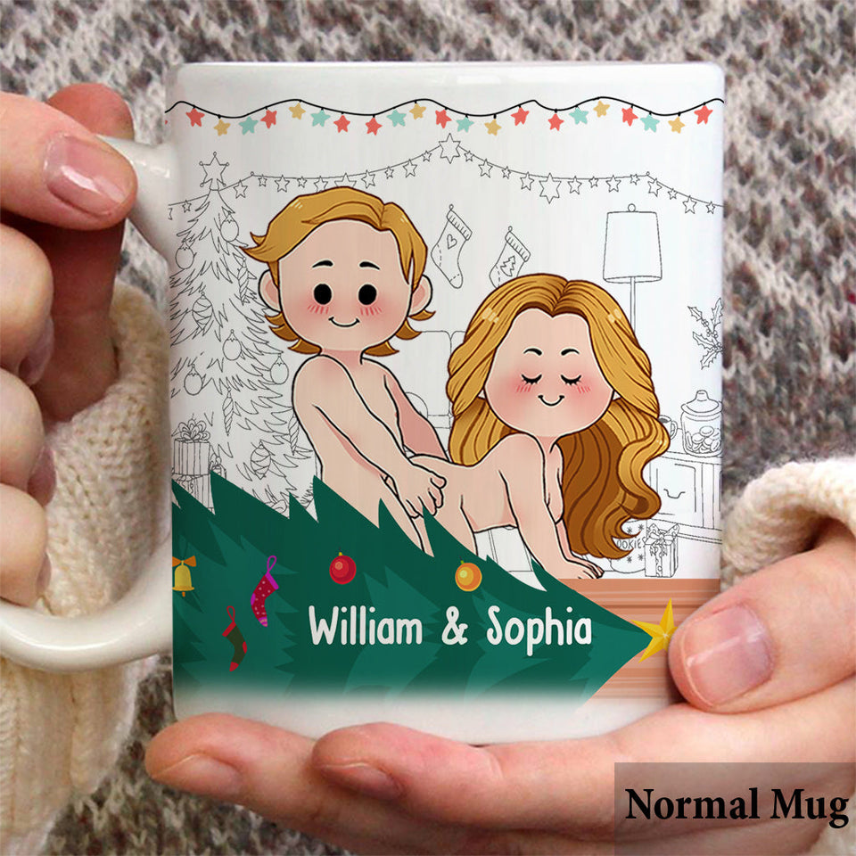 Together On The Naughty List - Personalized Couple Mug
