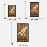 Best Dad Ever - Personalized Father 2 Layered Wood Sign / Wood Plaque