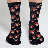 Custom Face Galaxy - Personalized Daughter Socks