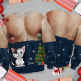 Merry Christmas - Personalized Cat Ugly Sweater
