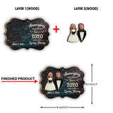 Annoying Each Other - Personalized Husband And Wife 2 Layered Piece Ornament