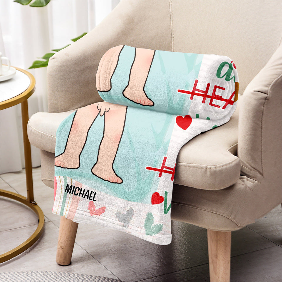 I Love You With All My Willy - Personalized Couple Blanket
