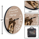Whatever It's Treat O'clock Anyways - Personalized Dog Wall Clock