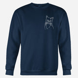 Custom Line Art - Personalized Cat Embroidered Sweater