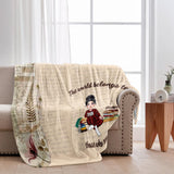 This Is My Reading Blanket - Book gift for mom, daughter, girlfriend, wife - Personalized Blanket