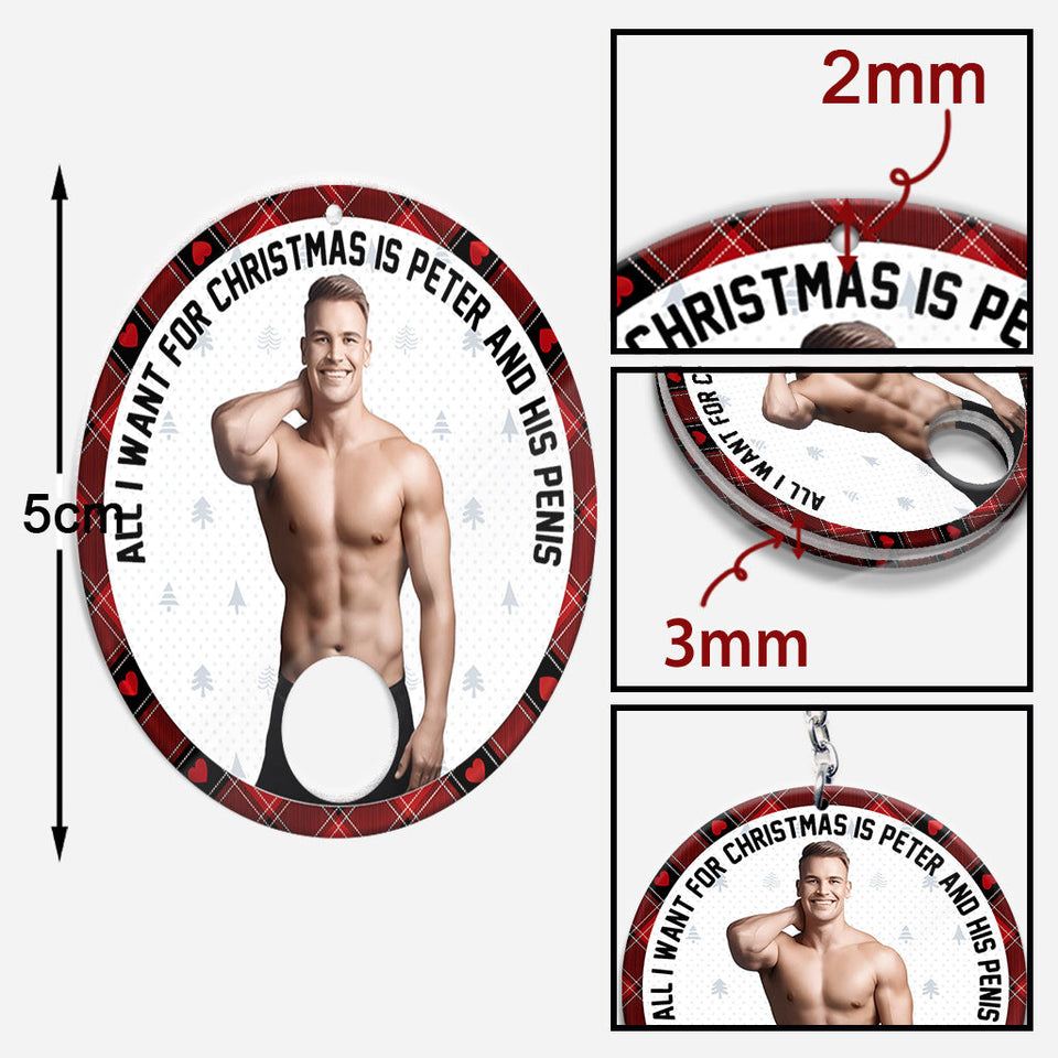 All I Want For Christmas - Personalized Couple Keychain