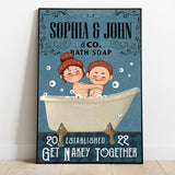 Get Nakey - Personalized Couple Canvas And Poster