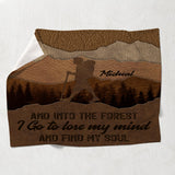 And Into The Forest I Go - Personalized Hiking Blanket
