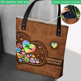 Colorful Heart Of Grandma Mother - Gift for grandma, grandma, mom - Personalized Tote Bag