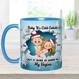 Baby It's Cold Outside - Personalized Couple Accent Mug