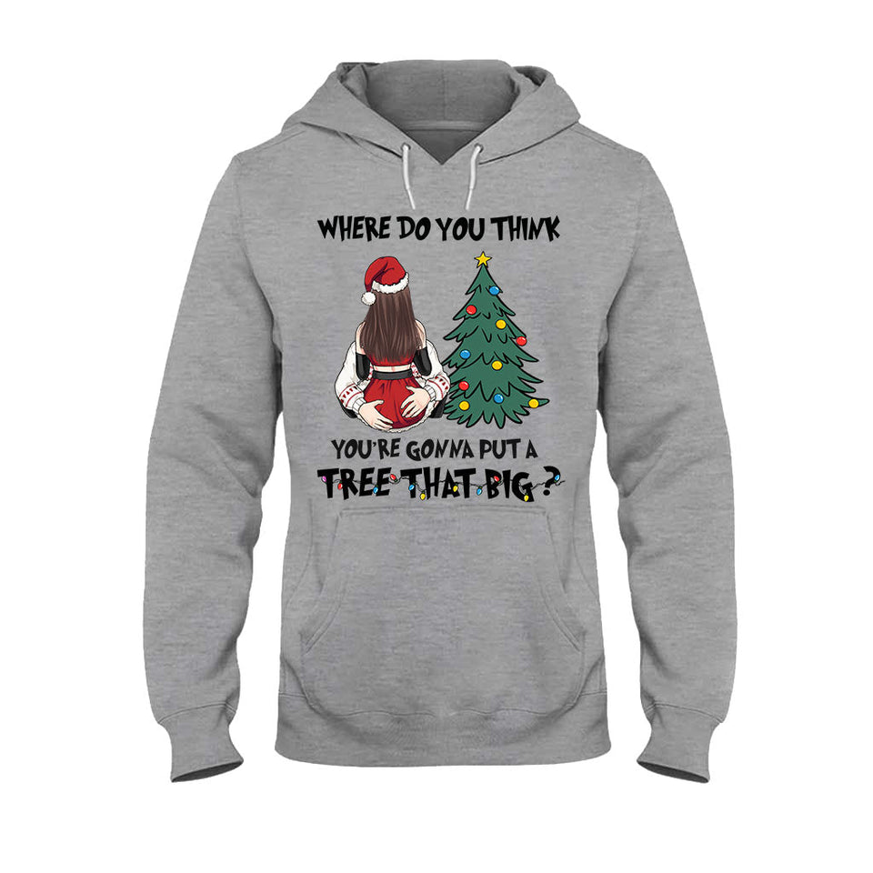 Bend Over I'll Show You Where To Put That Big Tree - Personalized Couple T-shirt And Hoodie