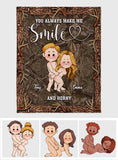 You Make Me Smile - Personalized Hunting Blanket