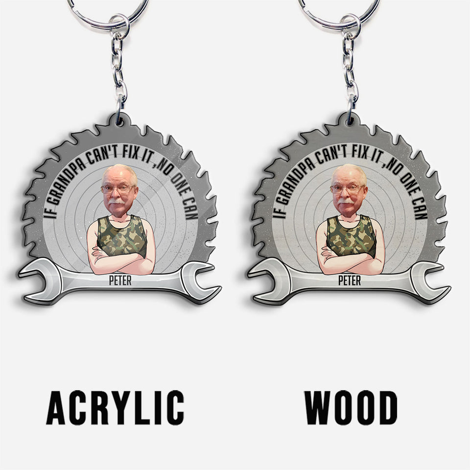 If Dad Can't Fix - Gift for dad, grandpa - Personalized Keychain