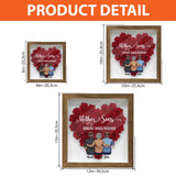 Mother And Daughters - Gift for mom, daughter, son - Personalized Flower Shadow Box