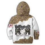 Volleyball Mom Leopard - Personalized Volleyball All Over Shirt