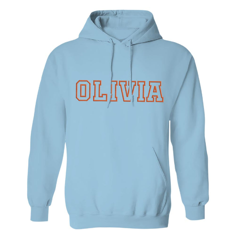 Custom Name - Personalized Bestie Embroidered Hoodie