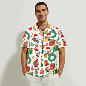 Custom Face Christmas - Personalized Hawaiian Shirt