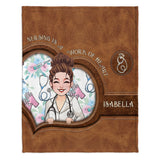 Nursing Is A Work Of Heart - Personalized Nurse Blanket