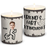 Fart Extinguisher - Gift for dad, grandma, grandpa, mom, uncle, aunt, son, daughter, brother, sister, granddaughter, grandson, husband, wife, boyfriend, girlfriend, friend - Personalized Candle With Wooden Lid