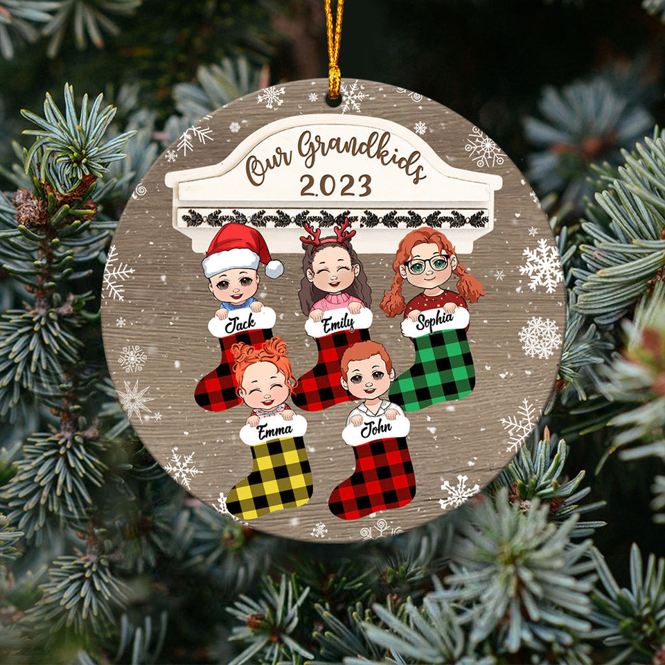Our Grandkids 2023 - Personalized Grandma Ornament