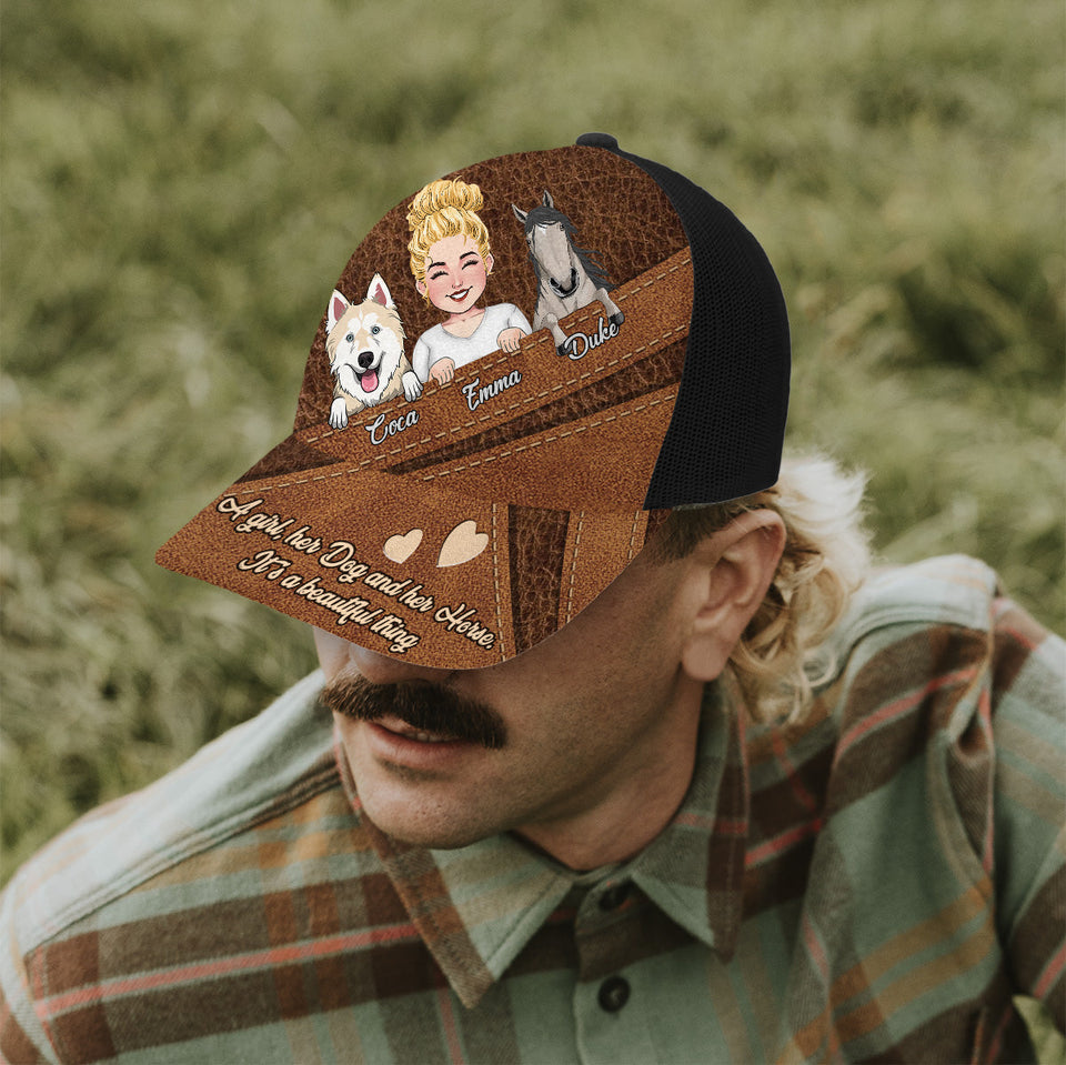 What A Beautiful Thing - Personalized Horse Trucker Hat