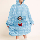 Merry Christmas Kids - Personalized Kid Blanket Hoodie