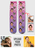 Custom Face Purple Pattern - Personalized Cat Socks