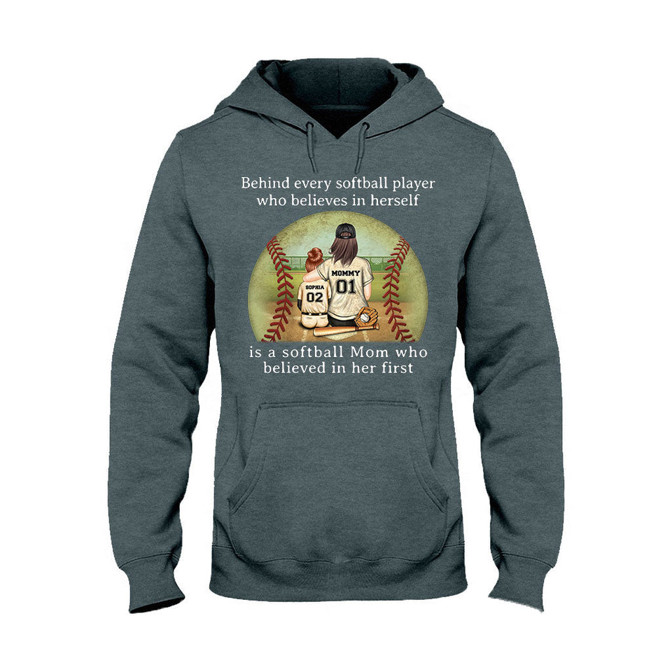 Softball Mom Believe - Personalized Softball T-shirt & Hoodie