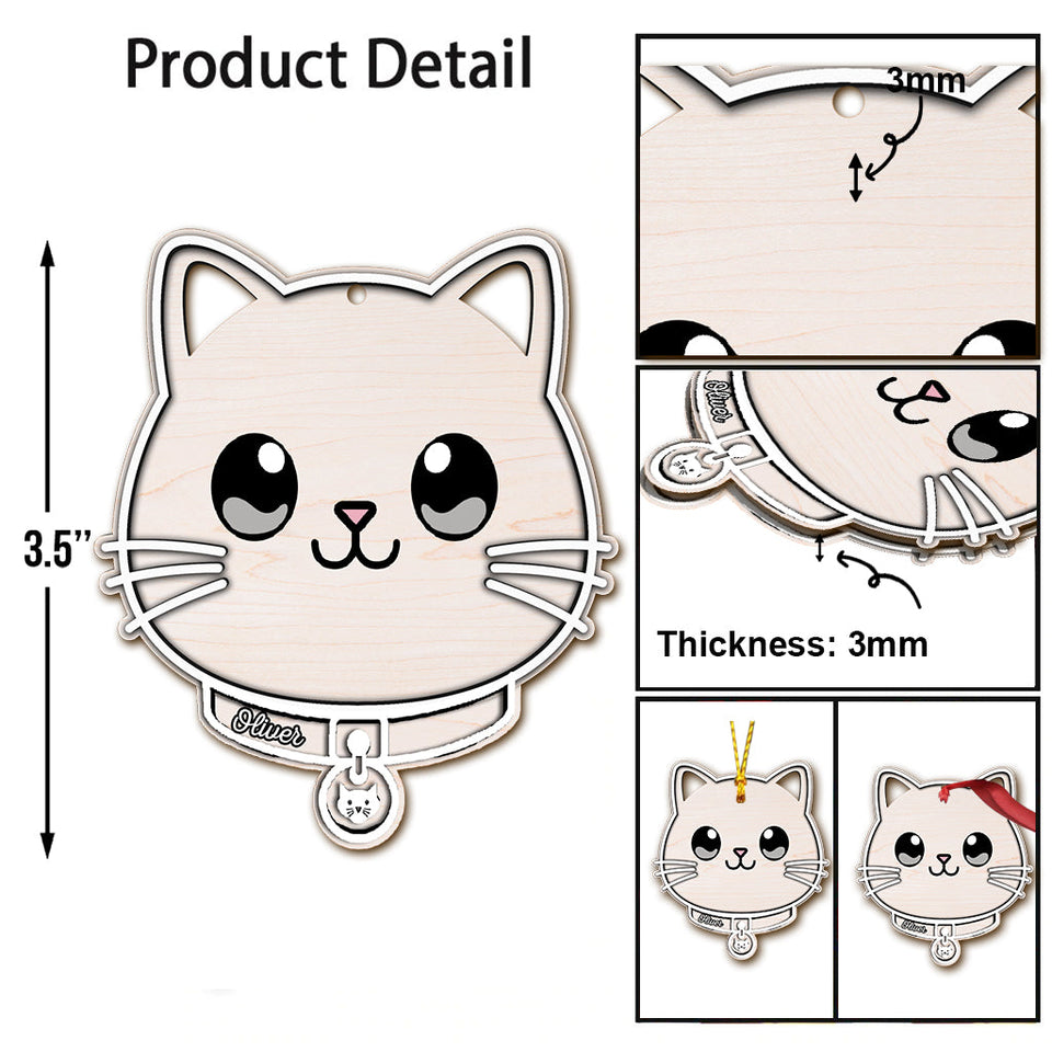 Meowy Christmas - Personalized Cat Ornament