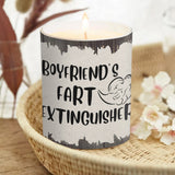 Fart Extinguisher - Gift for dad, grandma, grandpa, mom, uncle, aunt, son, daughter, brother, sister, granddaughter, grandson, husband, wife, boyfriend, girlfriend, friend - Personalized Candle With Wooden Lid