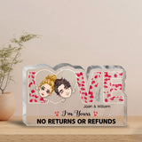 This Is Us - Couple gift for husband, wife, boyfriend, girlfriend, dog lover - Personalized Custom Shaped Acrylic Plaque