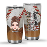 Baseball Mom Living My Dream - Personalized Baseball Tumbler