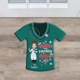 Santa's Favorite Nurse - Personalized Nurse Shaped Doormat