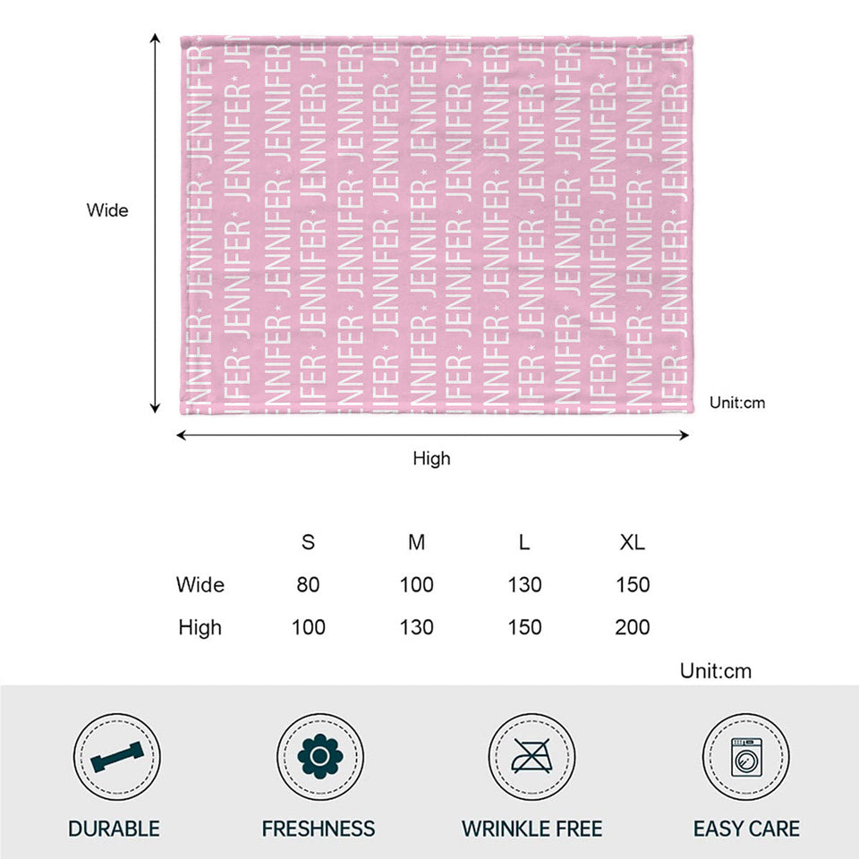 Custom Name Pattern - Personalized Sibling Blanket