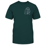 Custom Line Art - Personalized Sibling Embroidered T-shirt