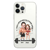 They Lifted Heavily Ever After - Personalized Fitness Clear Phone Case